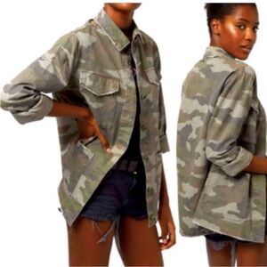 Topshop Green Camouflage Utility Jacket